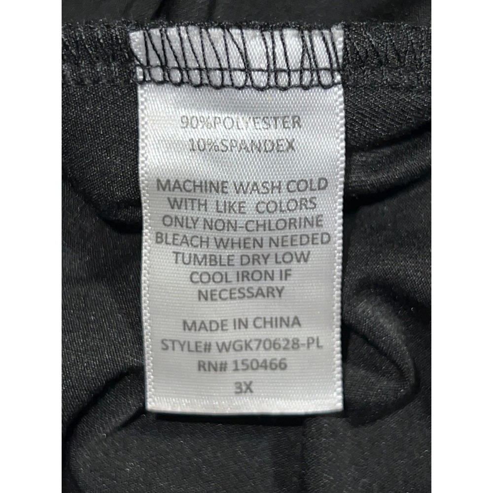 New 41 Hawthorn Elissa Surplice Dress Black Plus Size 3X Poly Span Short Sleeve - Picture 7 of 7